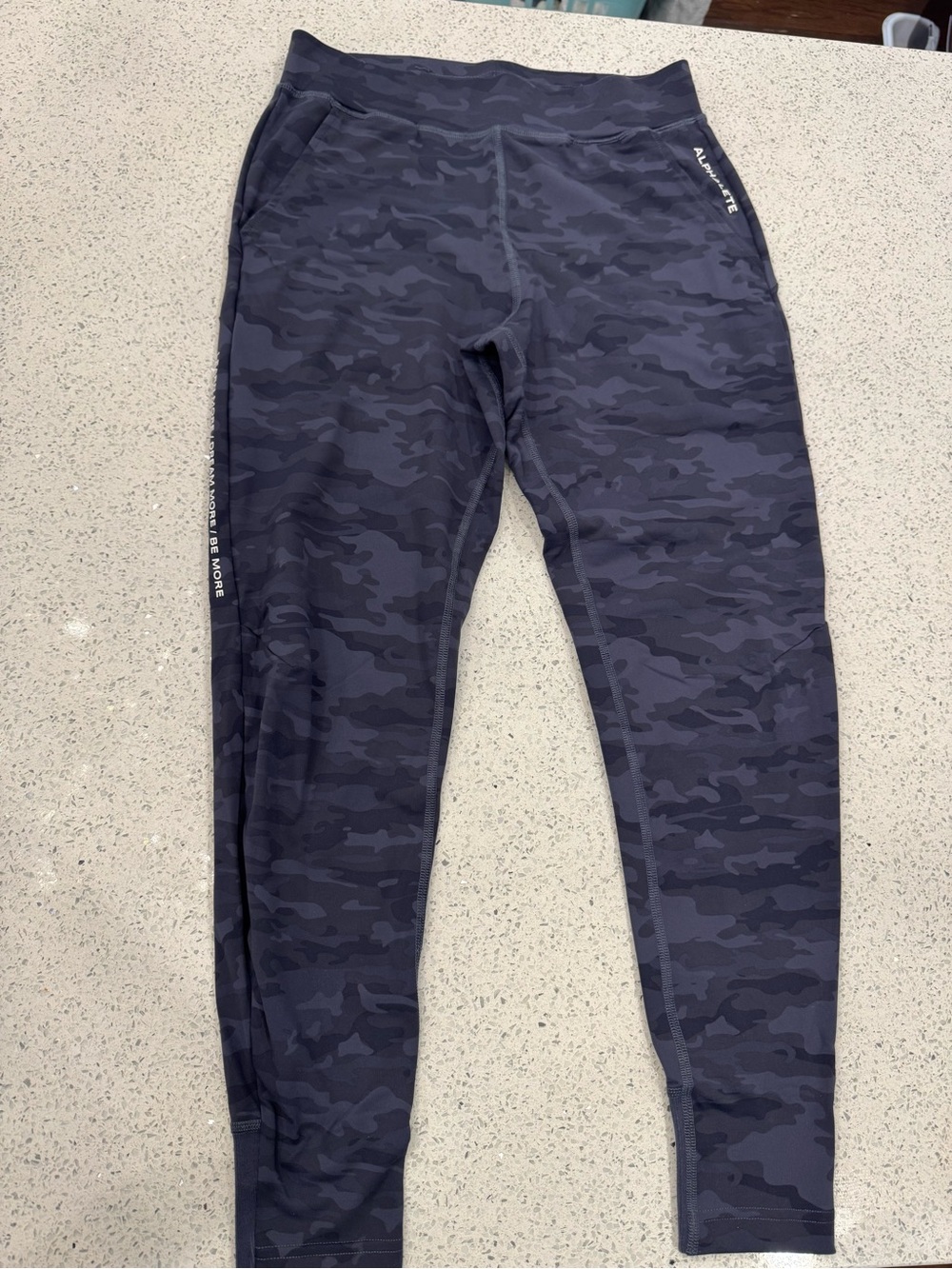 Alphalete Dark Navy Camo Track Joggers